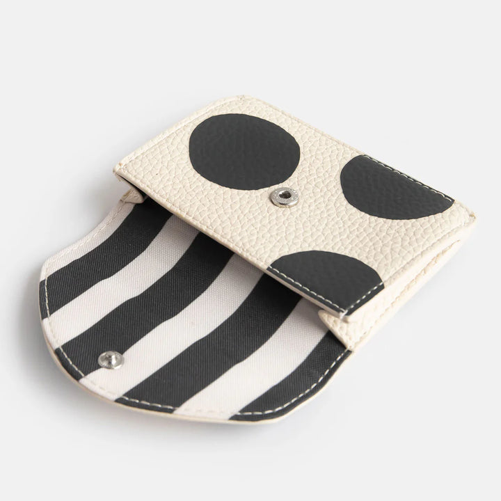 Caroline Gardner Spot Envelope Cardholder, a stylish gift card holder with a colorful spot pattern, made by Cornucopia Home and Gift.