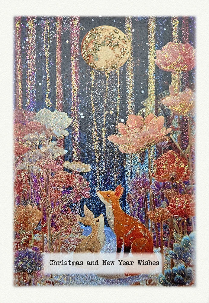 Christmas and New Year Wishes Card