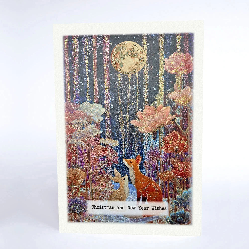 Christmas and New Year Wishes Card