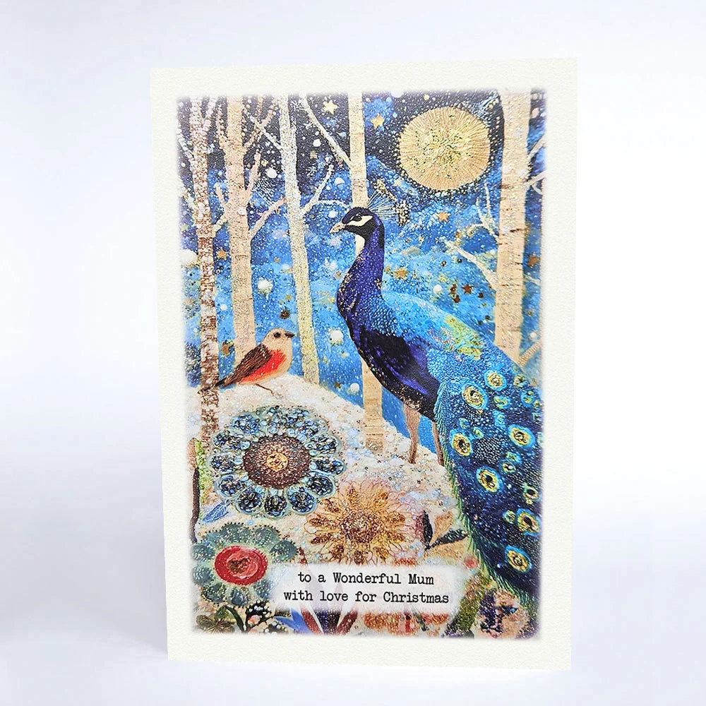 To a Wonderful Mum with Love for Christmas Card