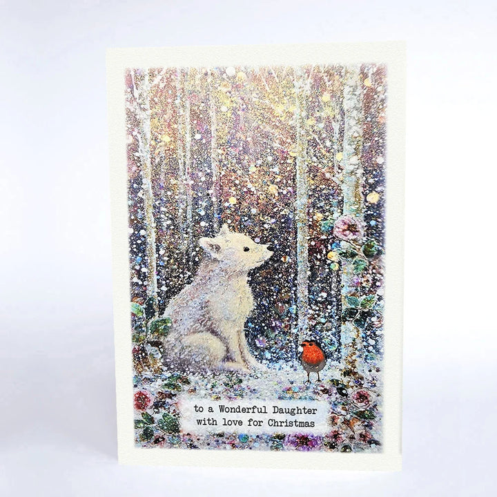 To a Wonderful Daughter with Love for Christmas Card