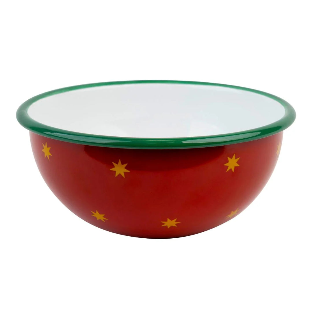 Nutcracker Red Enamel Bowl - 16cm