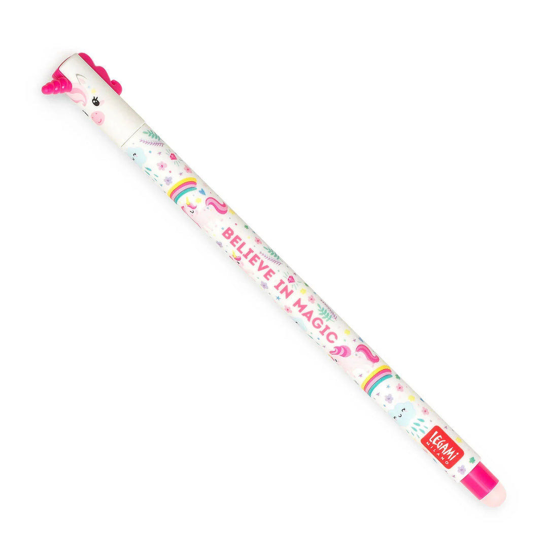 Legami Erasable Gel Pen – Unicorn (Pink Ink)