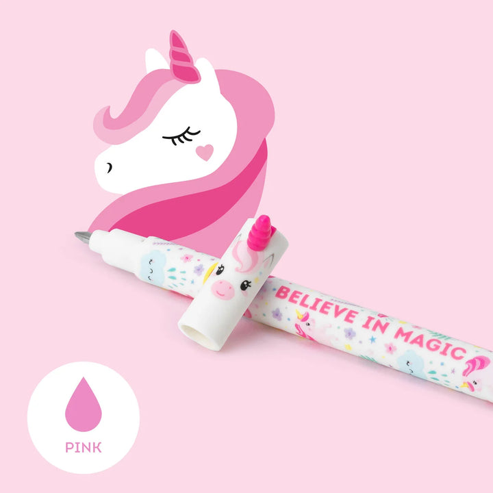 Legami Erasable Gel Pen – Unicorn (Pink Ink)