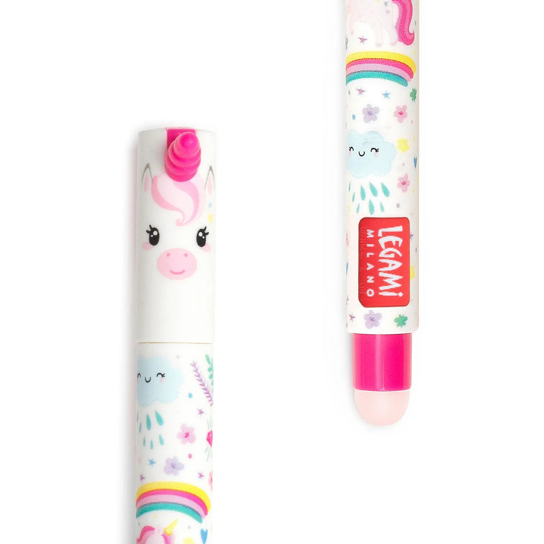 Legami Erasable Gel Pen – Unicorn (Pink Ink)