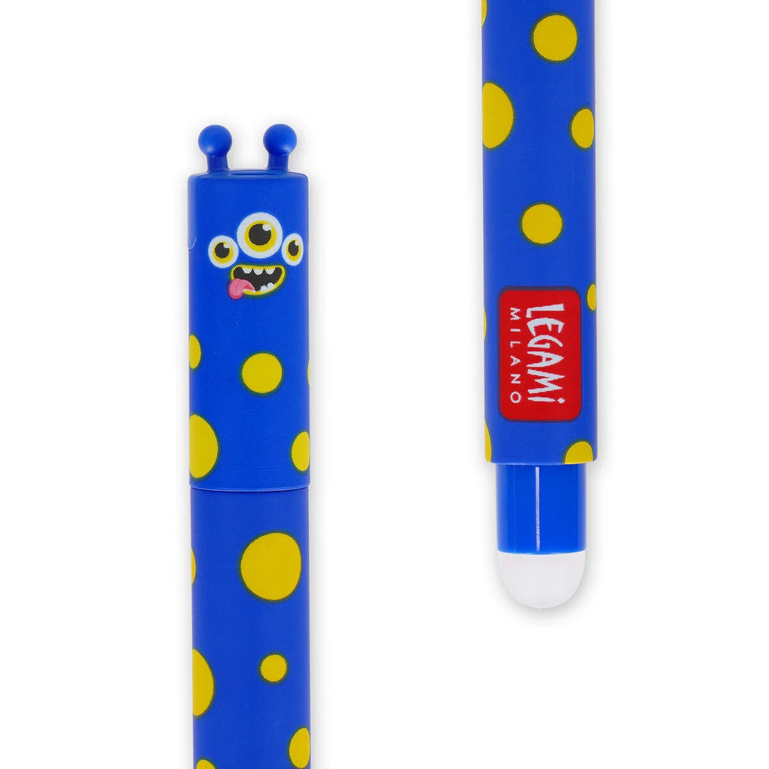 Legami Erasable Gel Pen – Monster (Blue Ink)