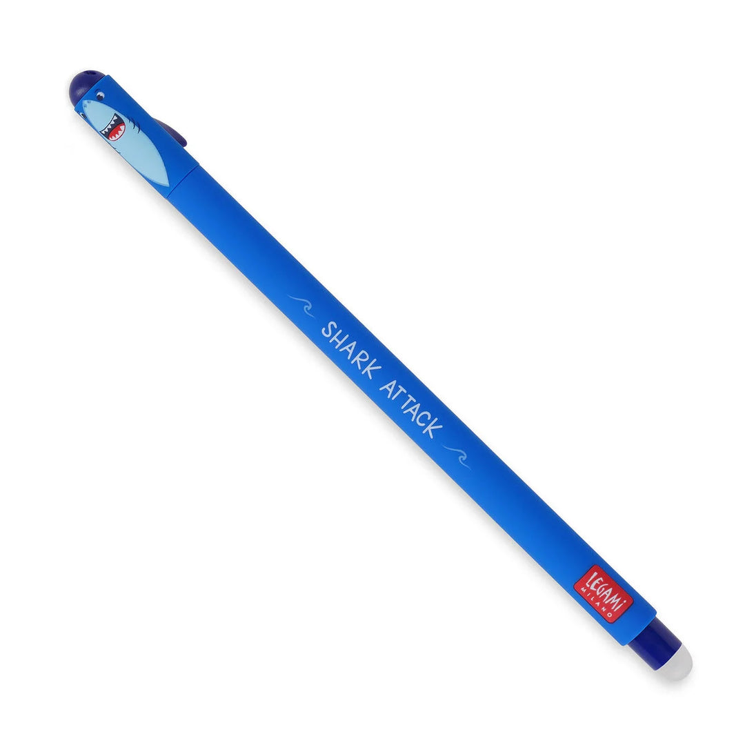 Legami Erasable Pen Shark - Blue ink