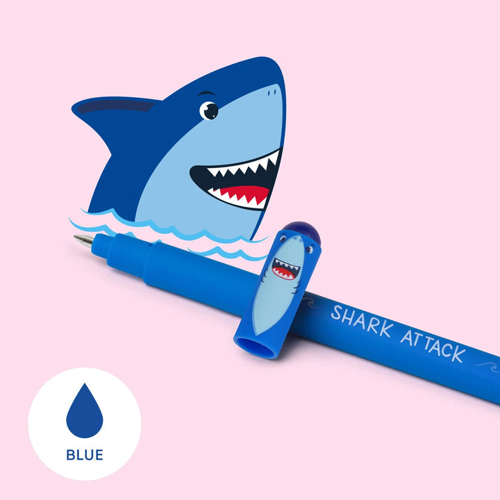 Legami Erasable Pen Shark - Blue ink
