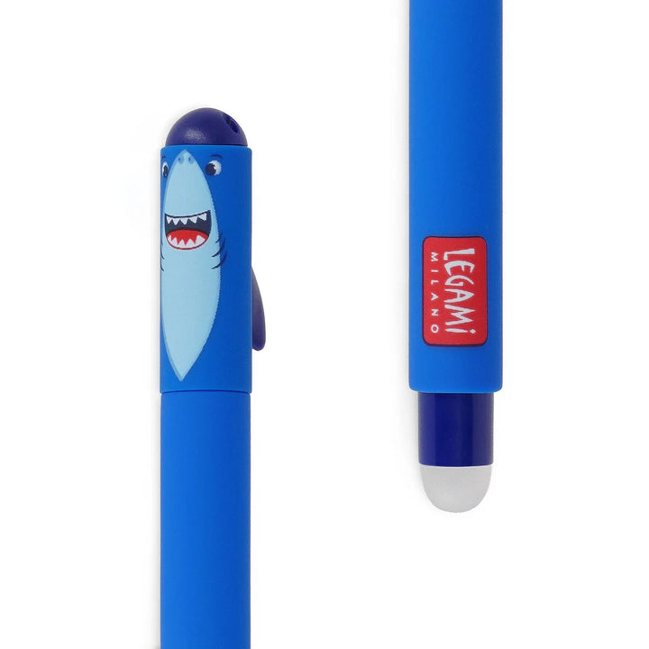 Legami Erasable Pen Shark - Blue ink
