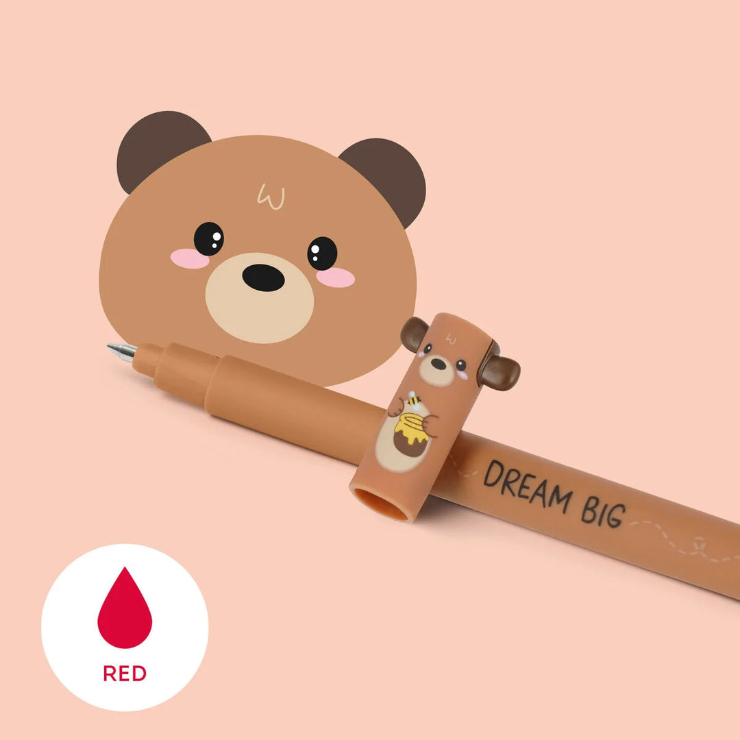 Erasable Pen Teddy Bear - Red Ink