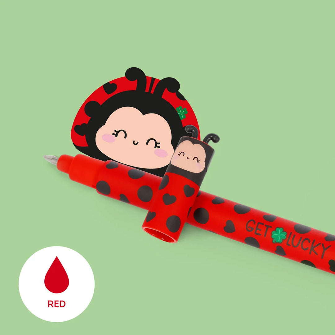 Legami Erasable Gel Pen – Ladybug (Red Ink)