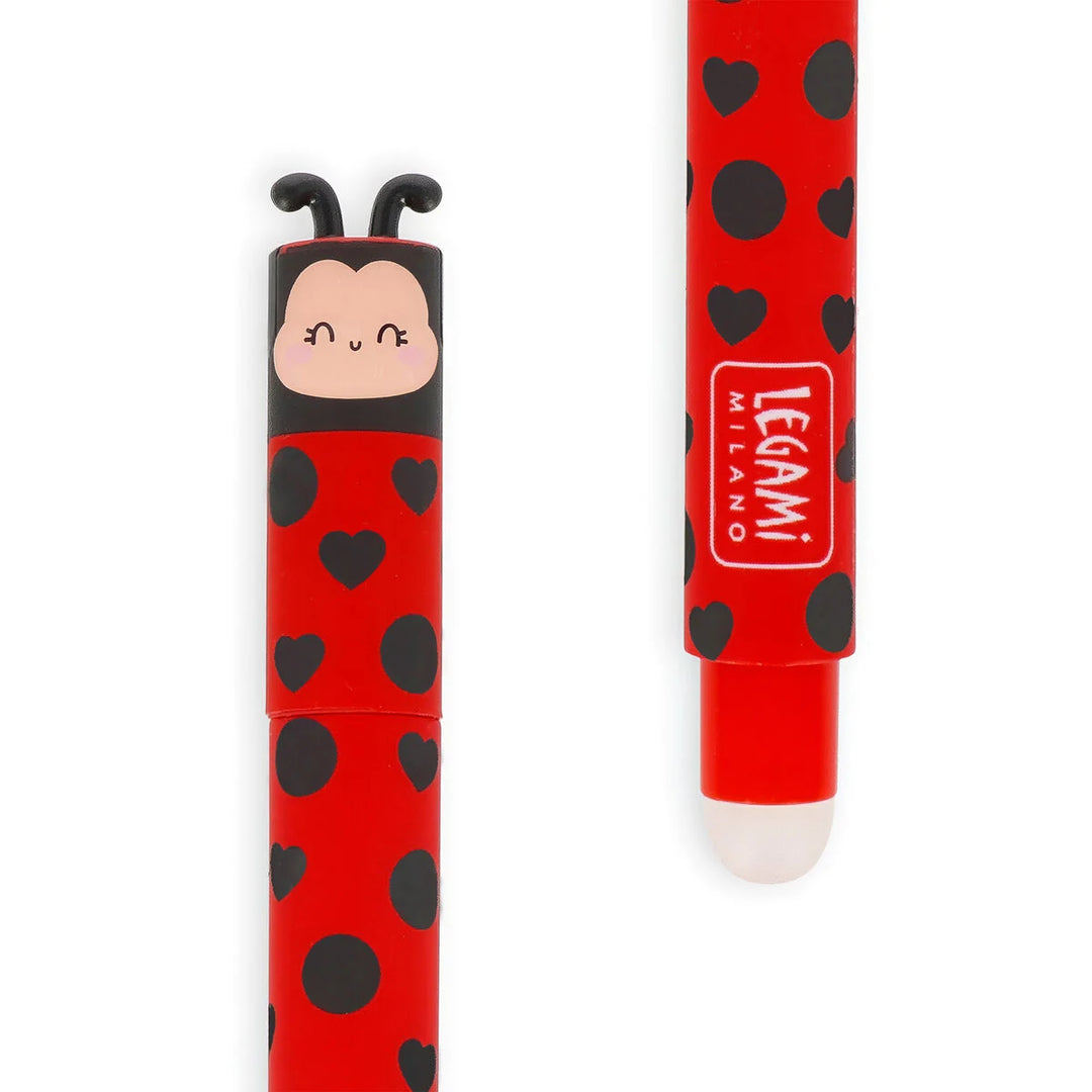 Legami Erasable Gel Pen – Ladybug (Red Ink)