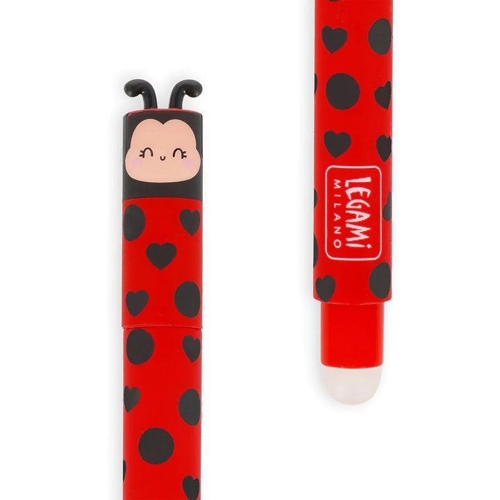 Legami Erasable Gel Pen – Ladybug (Red Ink)
