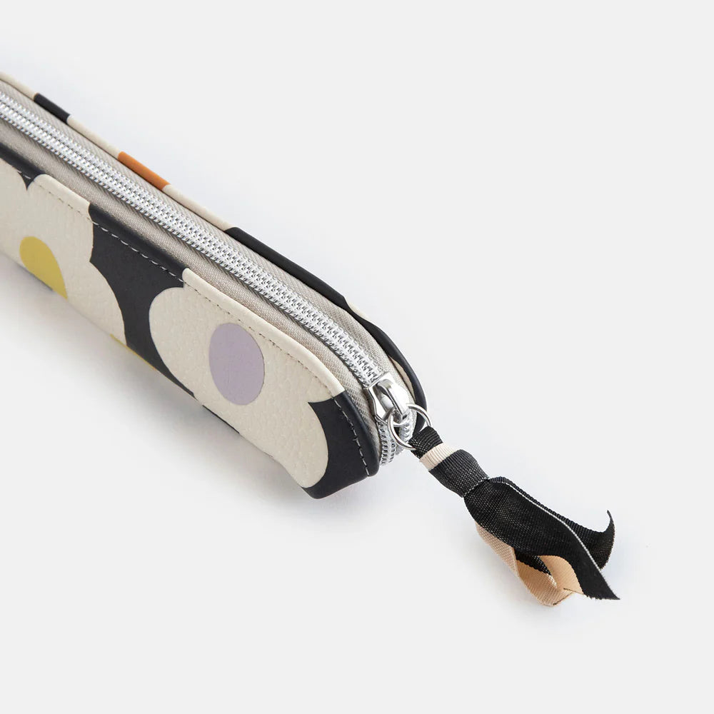Caroline Gardner multi-flower charcoal pencil case with floral design, ideal for organizing stationery and accessories.