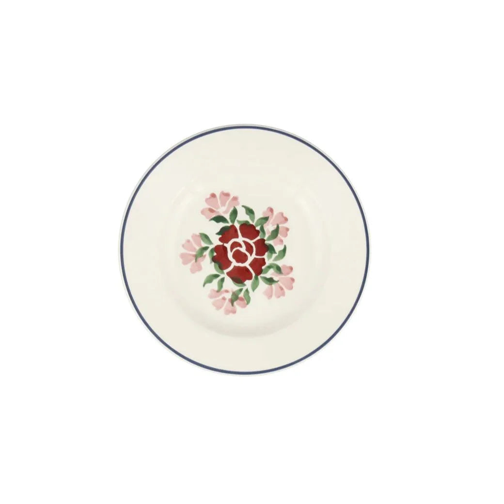 Emma Bridgewater Antique Roses 6½" side plate featuring floral pattern with vintage rose design on white ceramic.