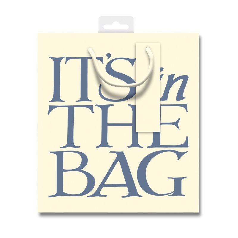 Emma Bridgewater Toast medium gift bag by Woodmansterne, featuring a charming toast pattern in a beige and brown color scheme.