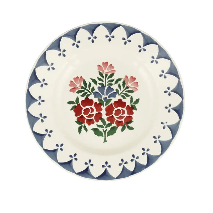 Emma Bridgewater Antique Roses 8½" decorative plate featuring floral pattern with antique rose design on white ceramic.