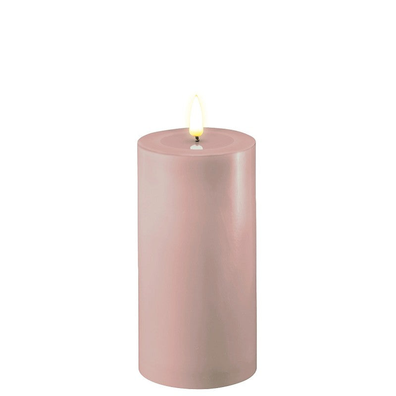 Cornucopia Home and Gift Rose LED Candle, 15cm tall, with a soft glowing LED light, decorative floral design for home decor.