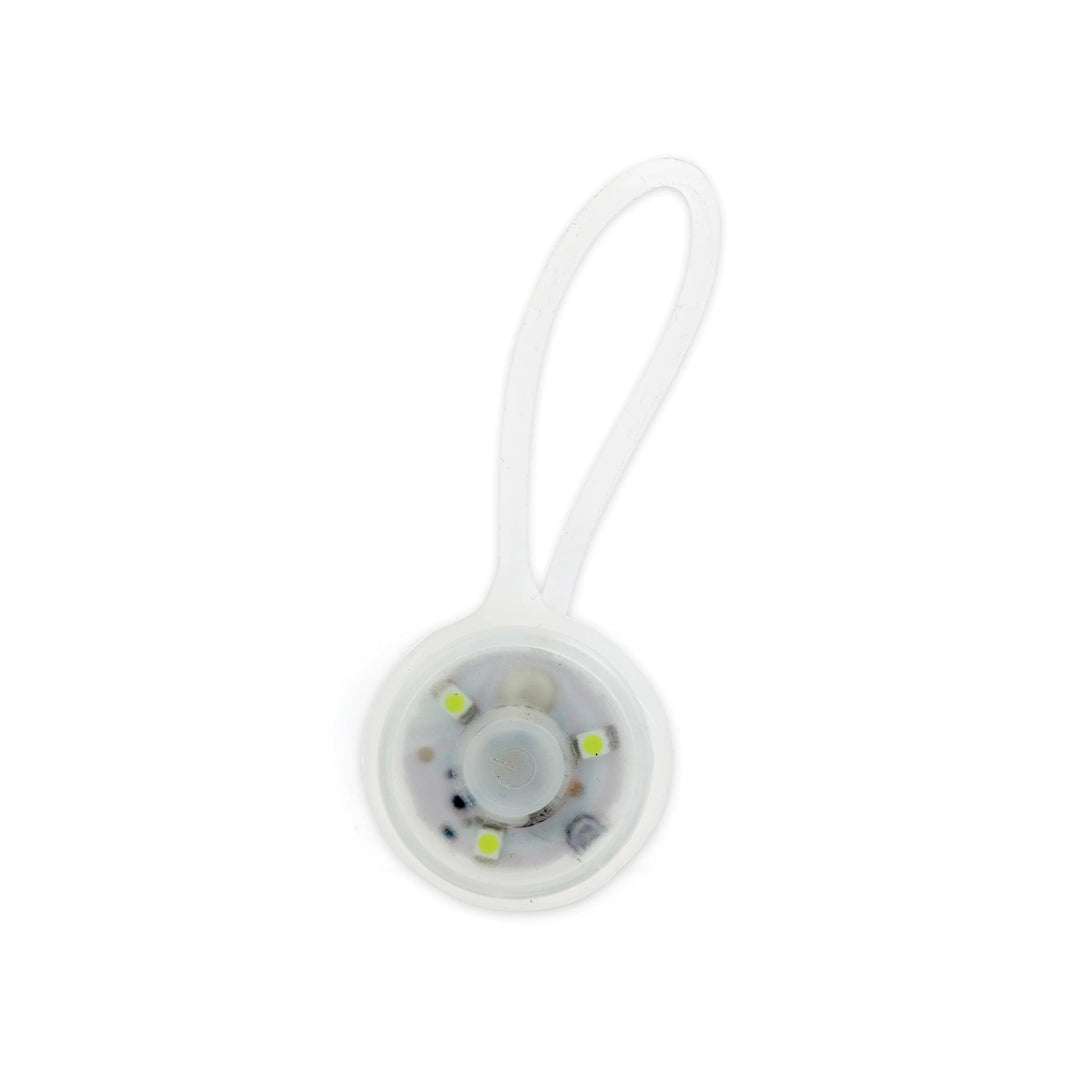 Kikkerland Bag Light attached to a purse, compact LED light for easy illumination, by Cornucopia Home and Gift.