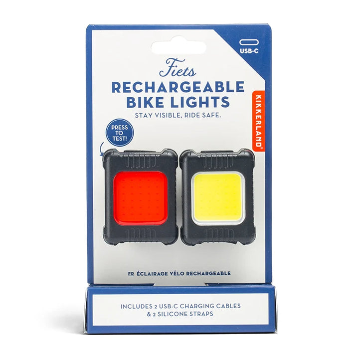 Rechargeable Bike Lights - Front and Rear Set