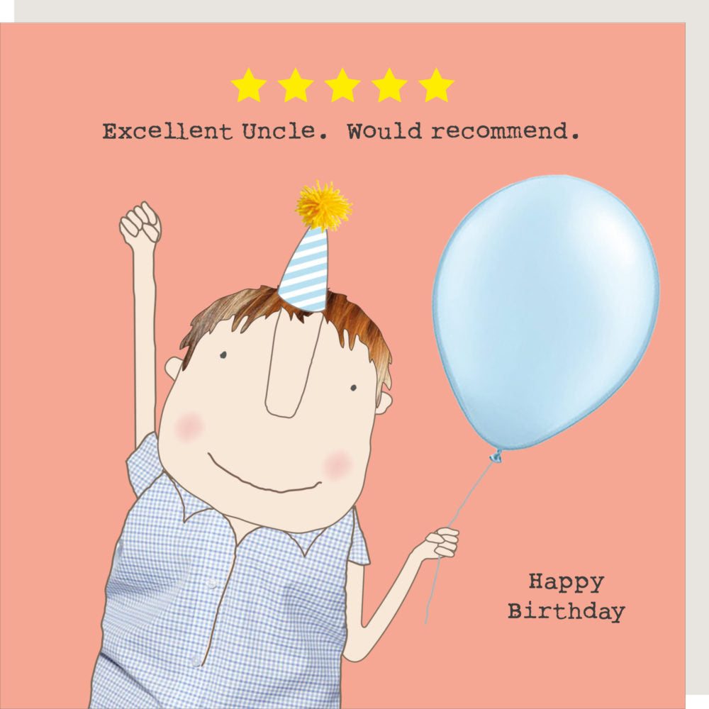 Five Star Uncle card by Rosie Made a Thing, featuring colorful star design, from Cornucopia Worcester.