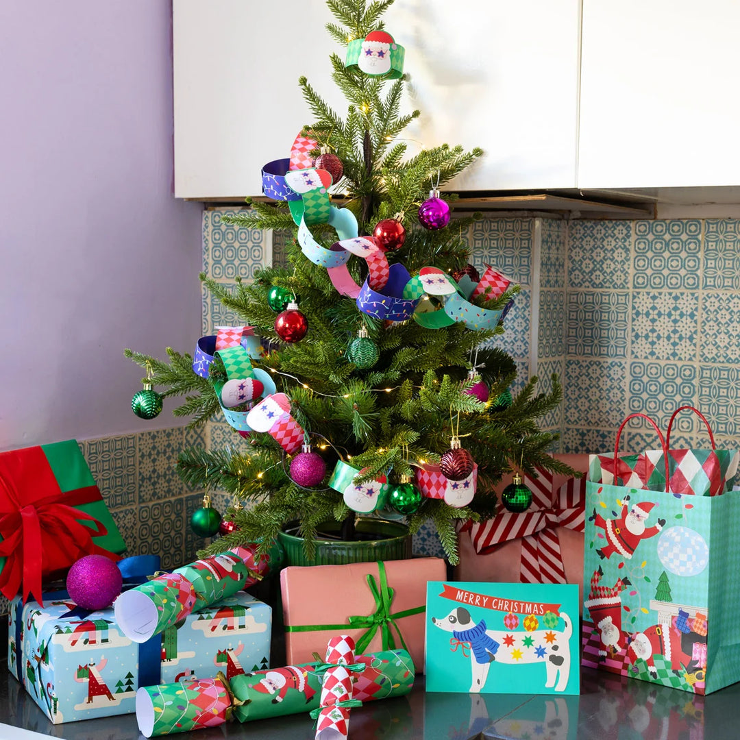 Santa Christmas Paper Chains - 100 Strips