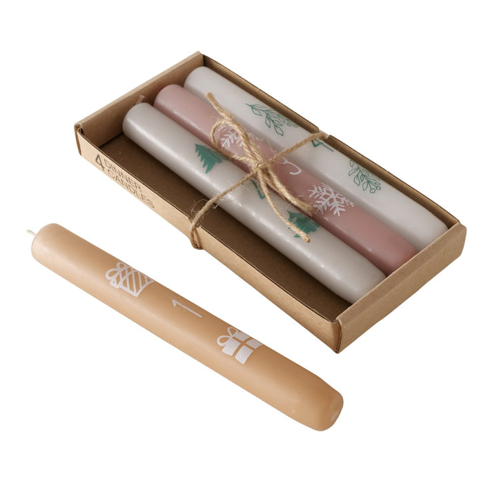 Christmas Tree Taper Candles - Pack of 4