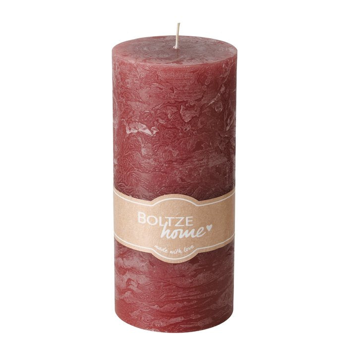 Dark Rose Pillar Candle - 15cm x 7cm