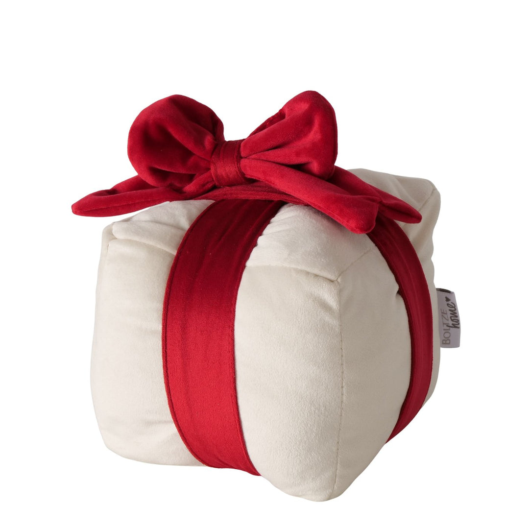 Red and White Christmas Present Doorstop