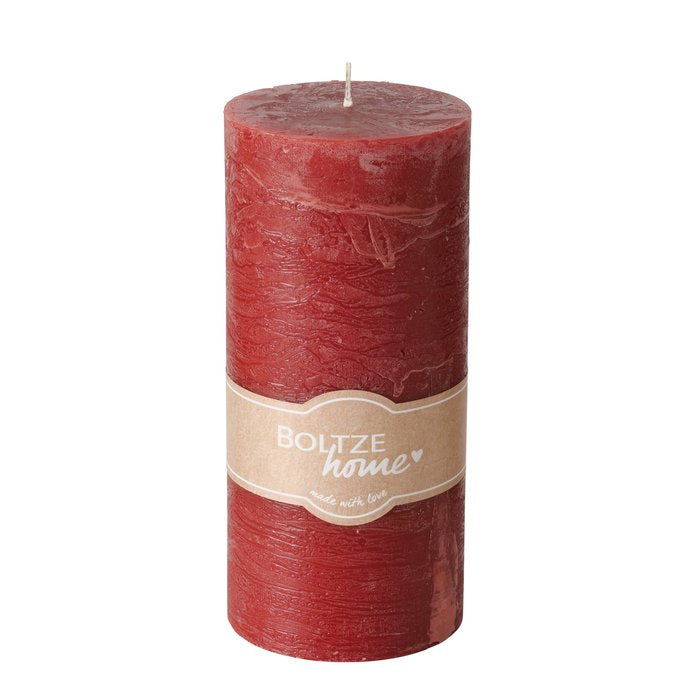 Dark Red Pillar Candle - 15cm x 7cm