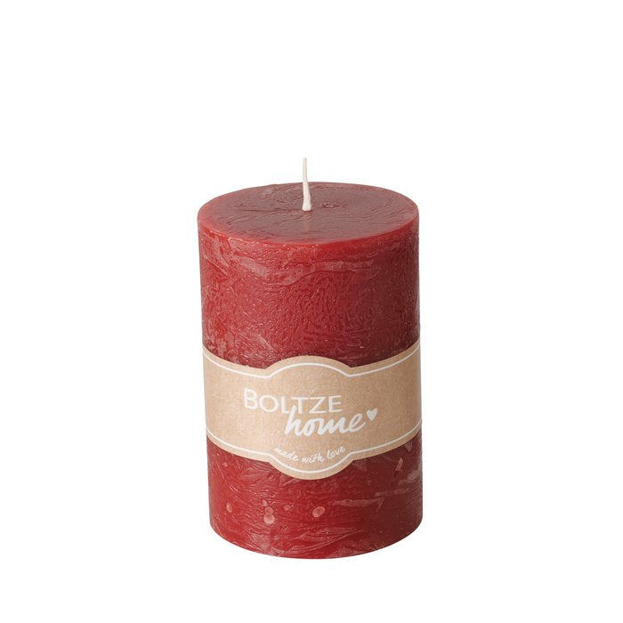 Dark Red Pillar Candle - 10cm x 7cm