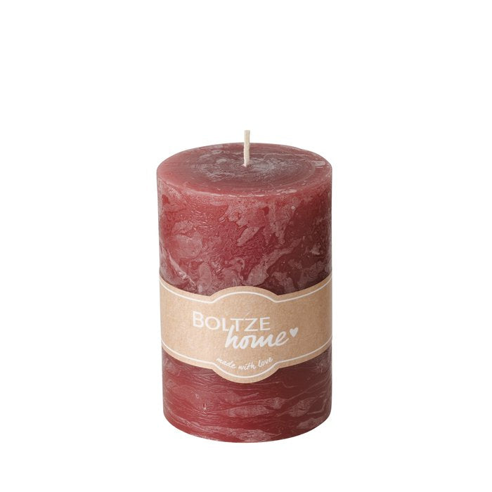 Dark Rose Pillar Candle - 10cm x 7cm
