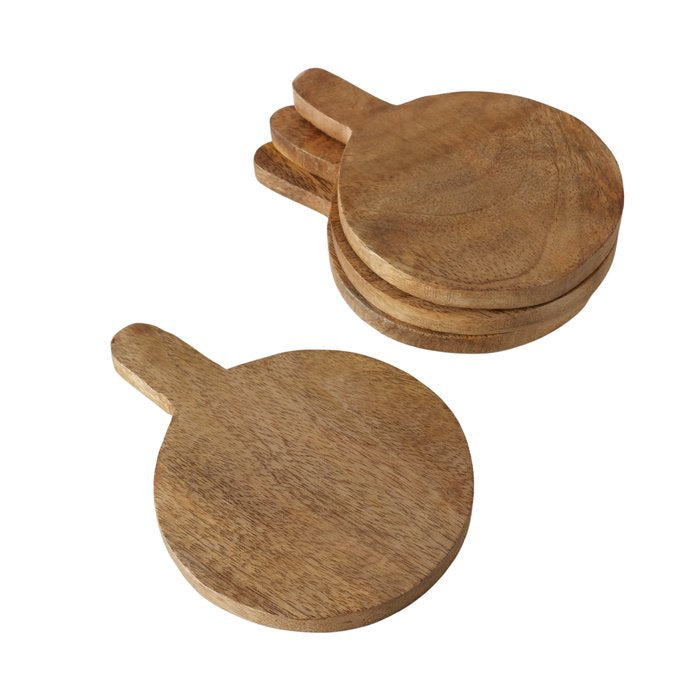 Handmade Mango Wood Chopping Board with Handle - 15 x 10 cm