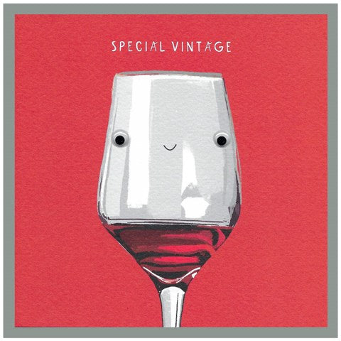 red wine special vintage Card