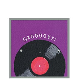 Cinnamon Aitch Googly vinyl groooovy! card featuring colorful, playful design, perfect for greeting or collectible use.