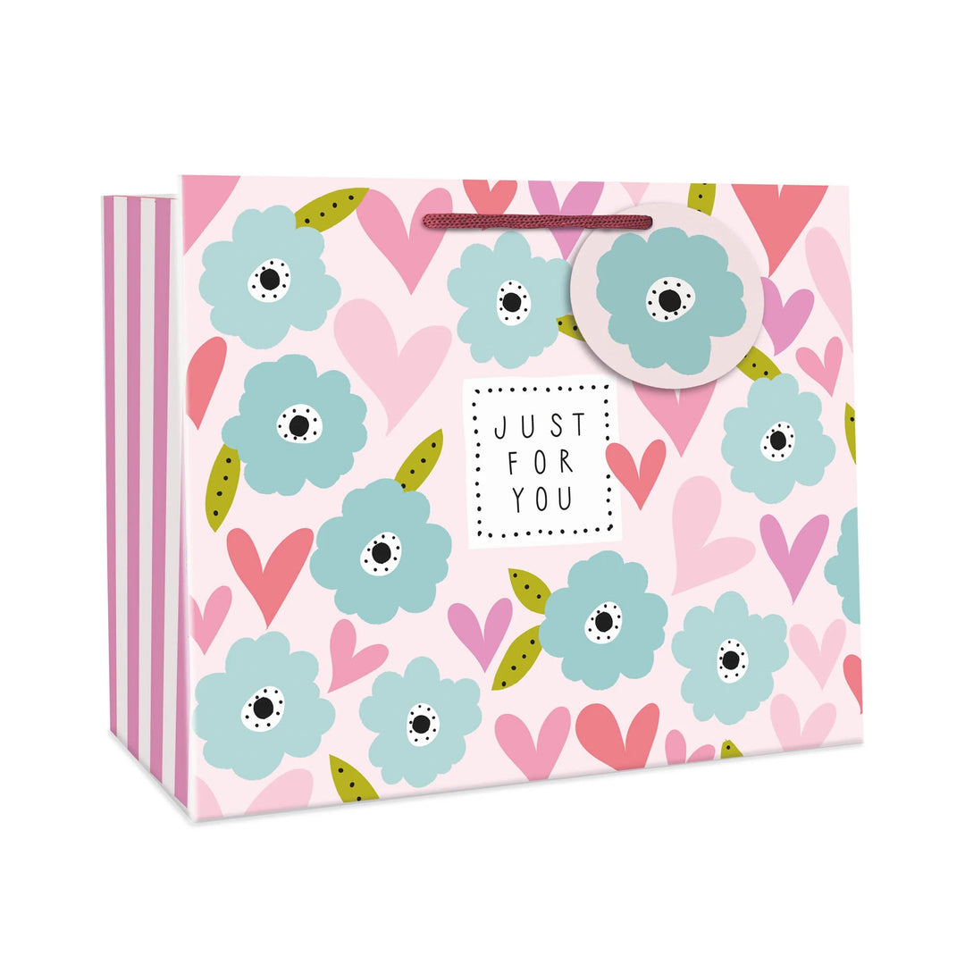 Hearts &amp; Flowers Tote Gift Bag