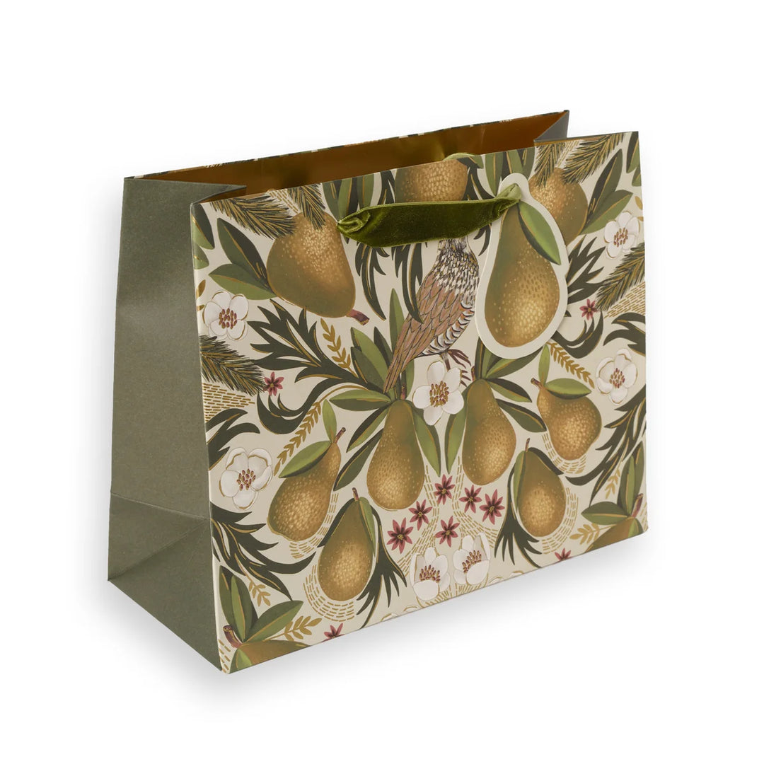 Partridge Medium Landscape Christmas Gift Bag