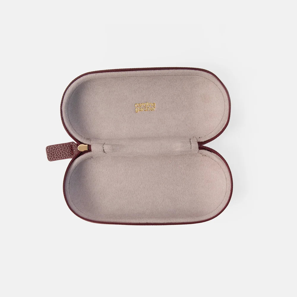 Caroline Gardner Pink Flower Zip Glasses Case