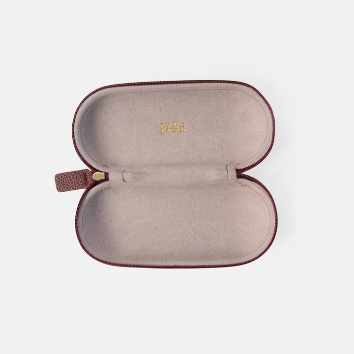 Caroline Gardner Pink Flower Zip Glasses Case