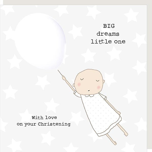 Big Dreams Christening Card by Rosie Made a Thing, featuring delicate design, perfect for celebrating a baby&