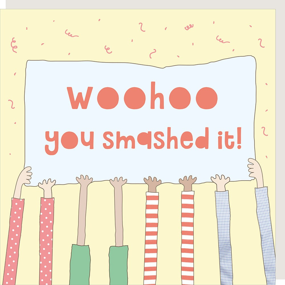 Rosie Made a Thing Smashed It card from Cornucopia Home and Gift, featuring bold typography on a white background.