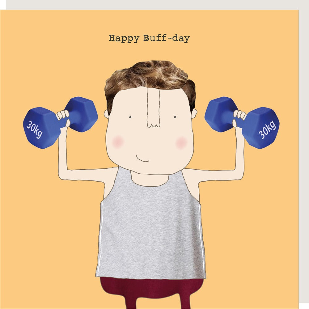 Buff Day Card by Rosie Made a Thing, featuring colorful illustrations, perfect for sending cheerful greetings.