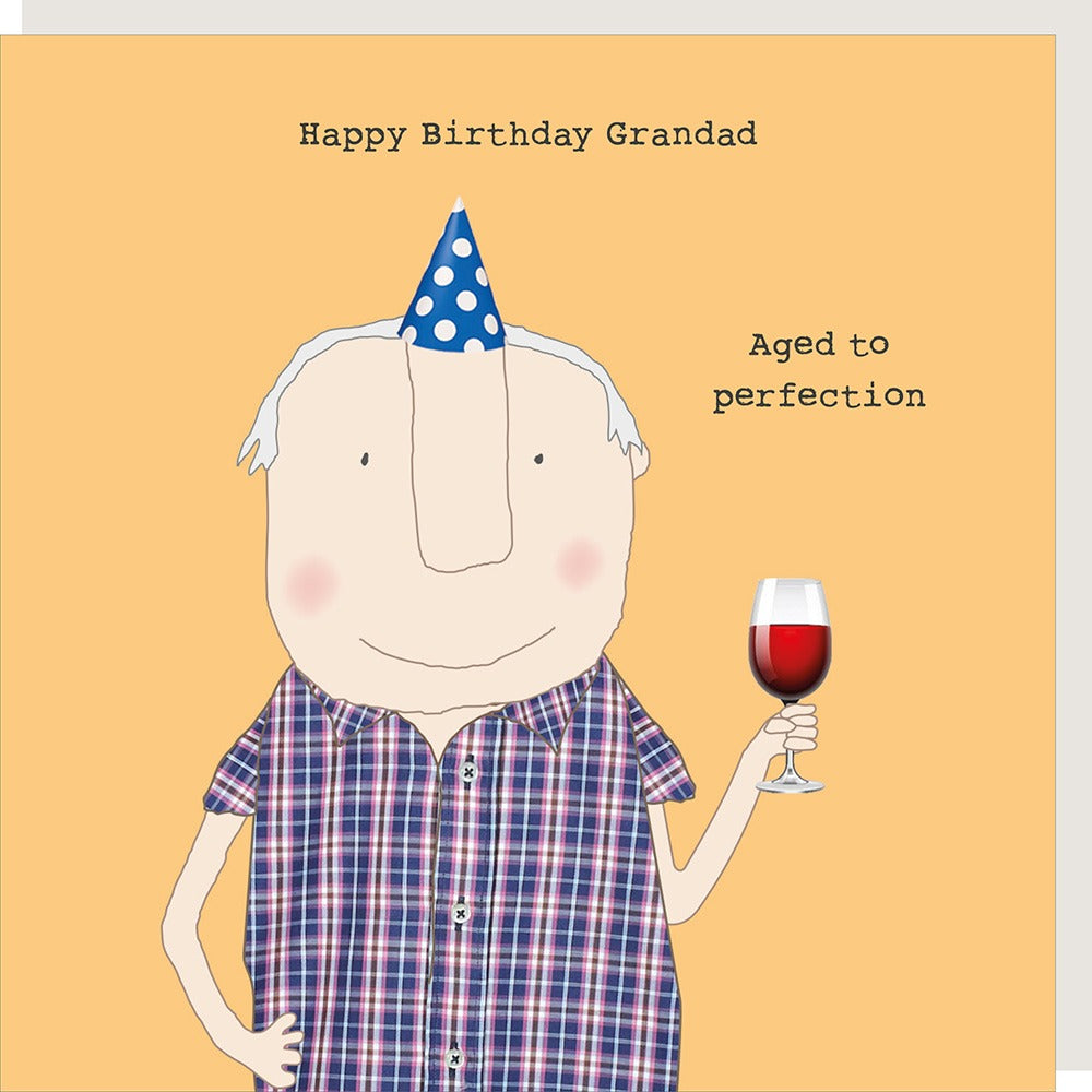 Grandad Perfection birthday card by Rosie Made a Thing, featuring colorful design and heartfelt message from Cornucopia Home and Gift.