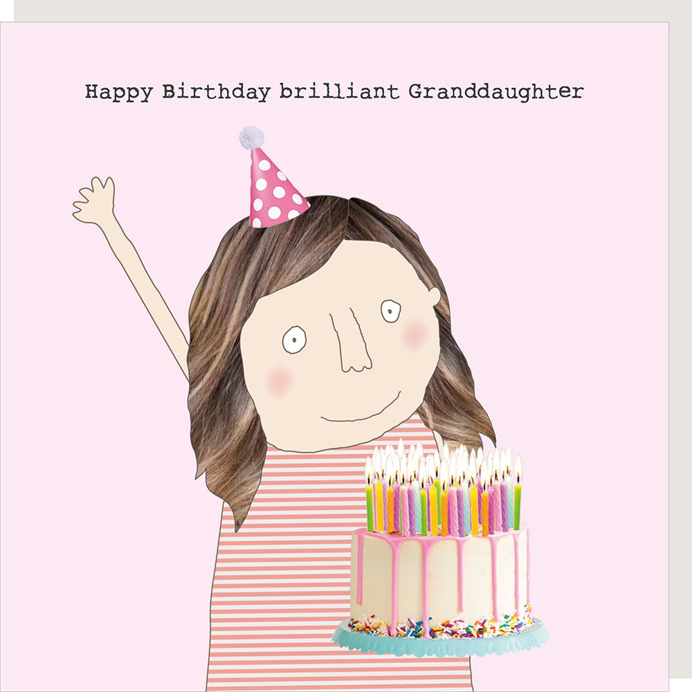 Granddaughter Brilliant Card by Rosie Made a Thing, featuring colorful floral design and heartfelt message for special occasions.