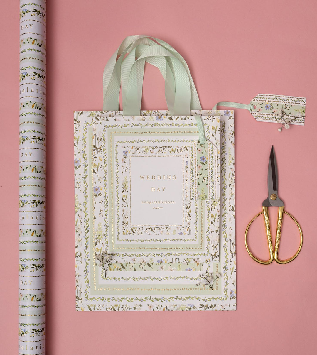 Large Wildflower Wedding Gift Bag