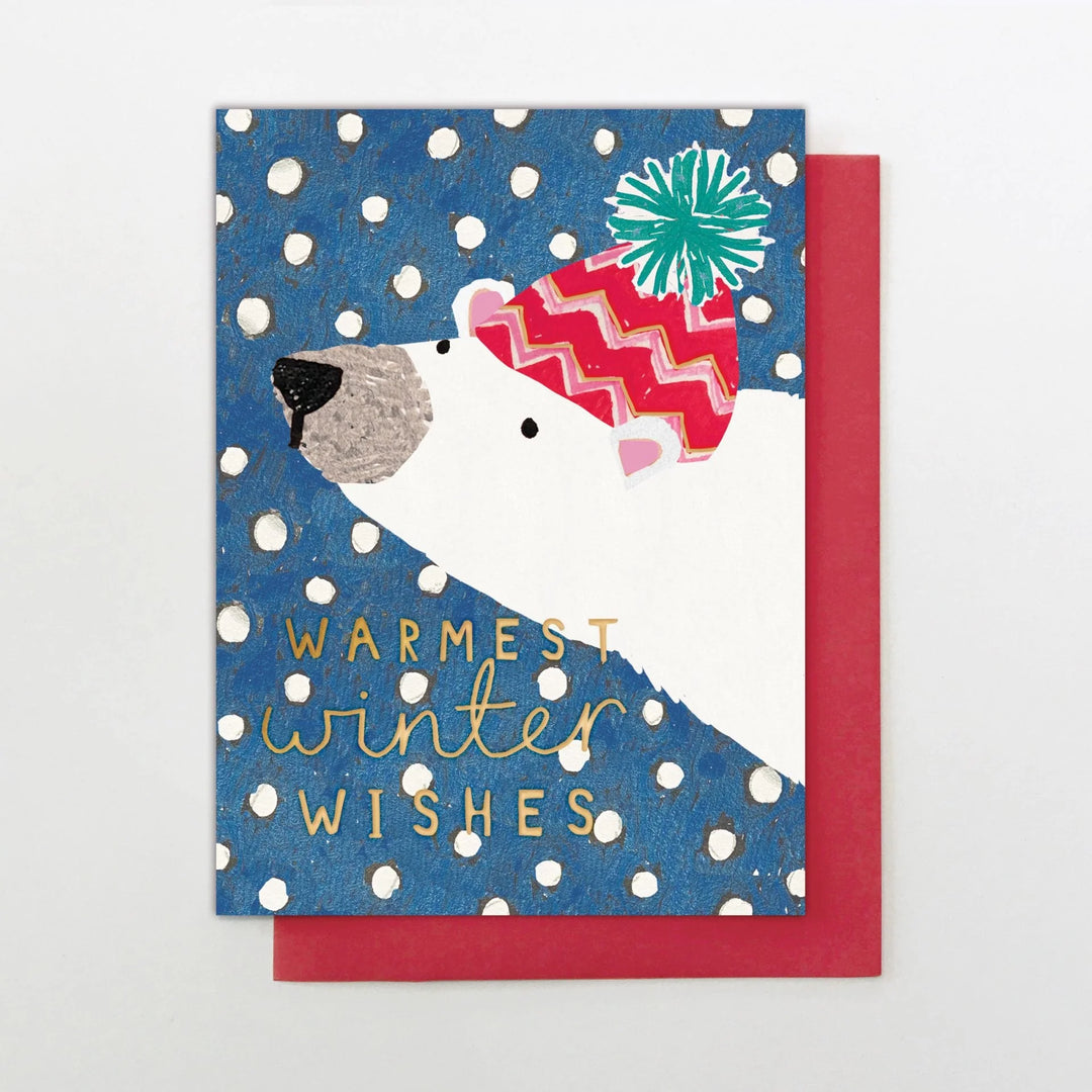 Warmest Winter Wishes Polar Bear Christmas Card