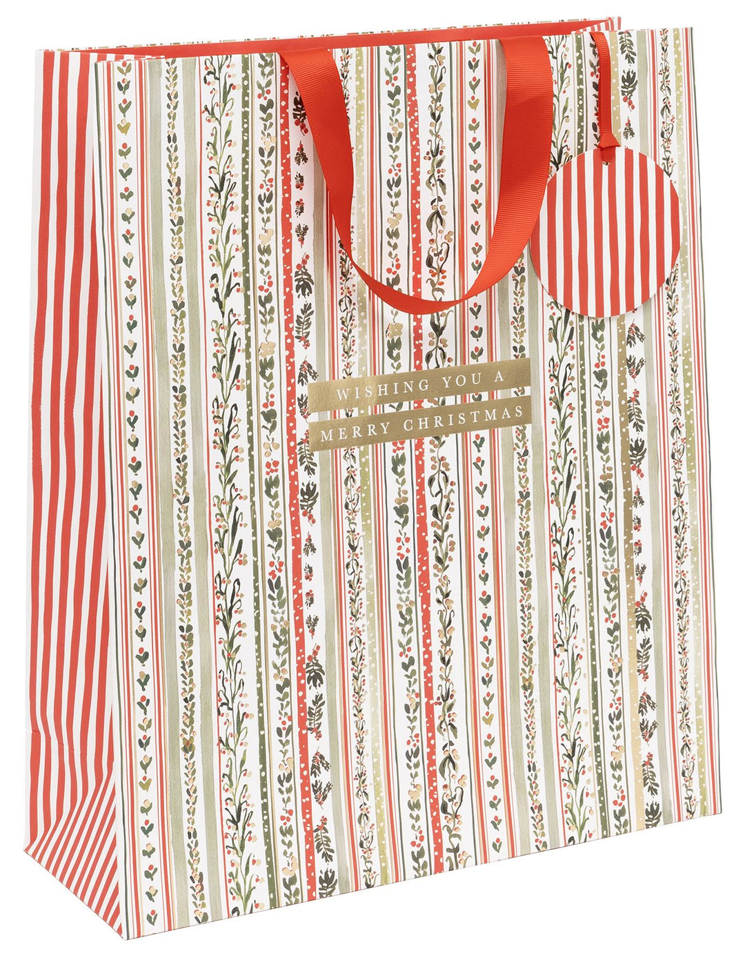 Glick Bag Shopper Linear Vines by Cornucopia Home and Gift featuring a stylish floral design on durable fabric.