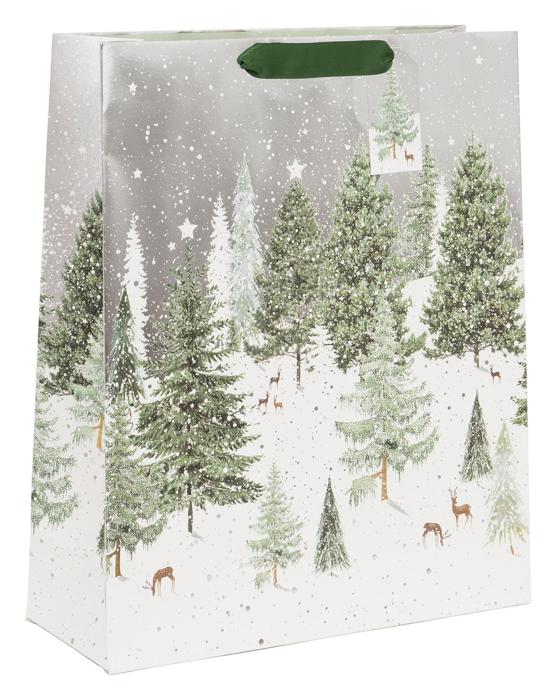 Glick Finnish Forest shopper bag by Cornucopia Home and Gift featuring a forest print design with sturdy handles.