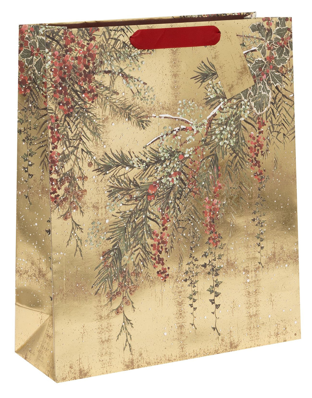 Winter Gold Foil Gift Bag