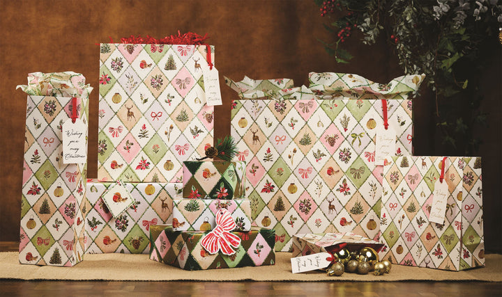 Landscape Winter Weave Foil Gift Bag